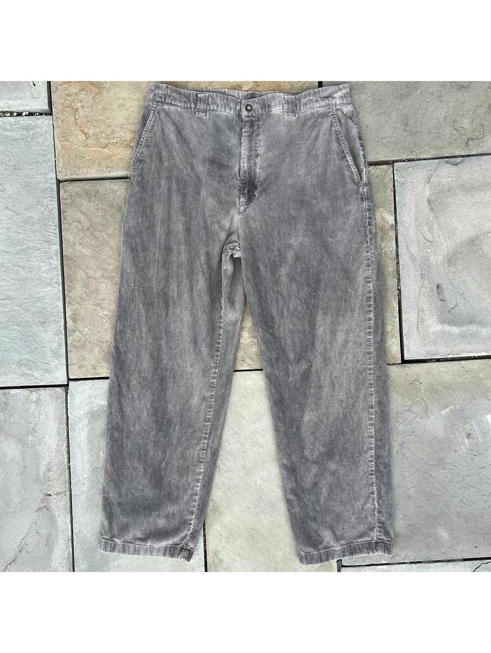Neo-Vintage Y2K Grey Overdye Corduroy Pants